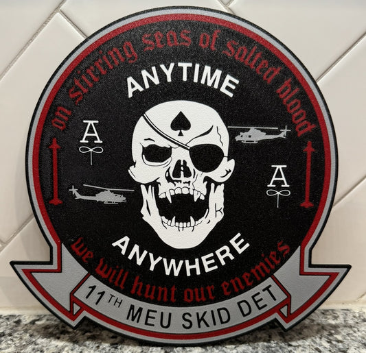 11th MEU Skid Det Patch -  8.5"